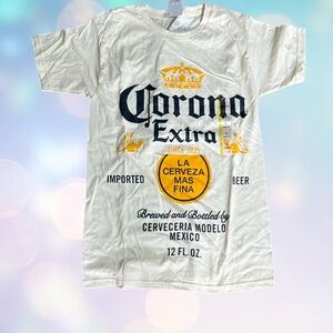 Corona Extra White and Yellow Logo Tee